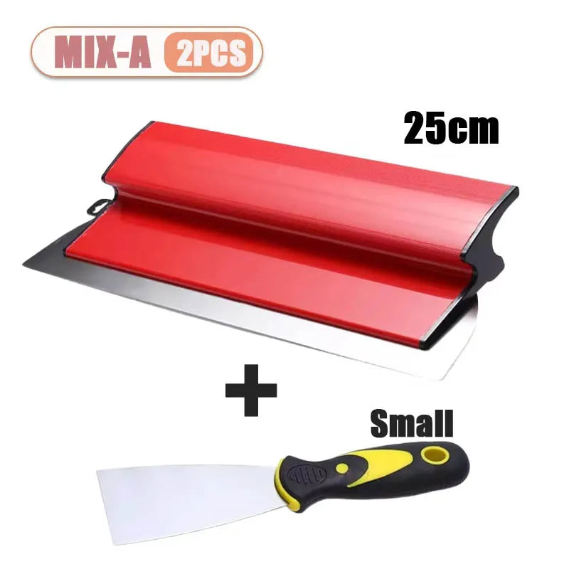 1-4PCS 25cm/40cm Stainless Steel Scraper for Wall Plastering Leveling Tool Putty Knife Wall Finishing Trowel Home Accessories