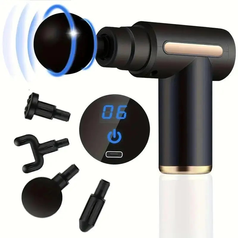 6/99 Speeds Massage Gun Deep Tissue, Back Massager Gun for Athletes Muscle Massage Gun for Body with 4/8 Massage Heads