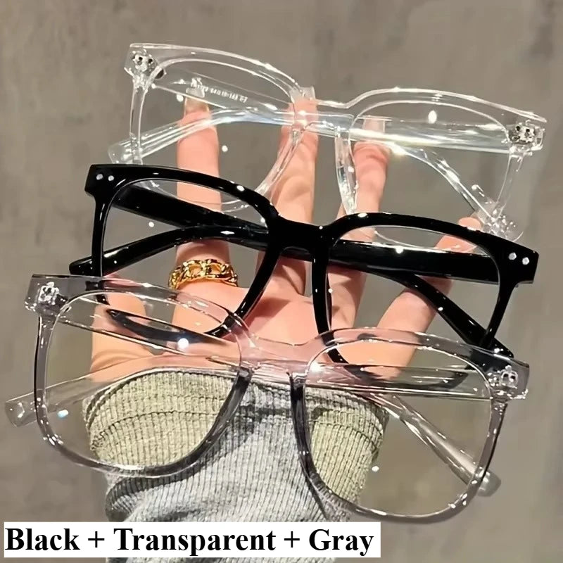 2/3pcs Unisex Square Frame Anti Blue Light Glasses Blocking Glasses - Stylish Campus Look, Face-Flattering Optical Eyewea