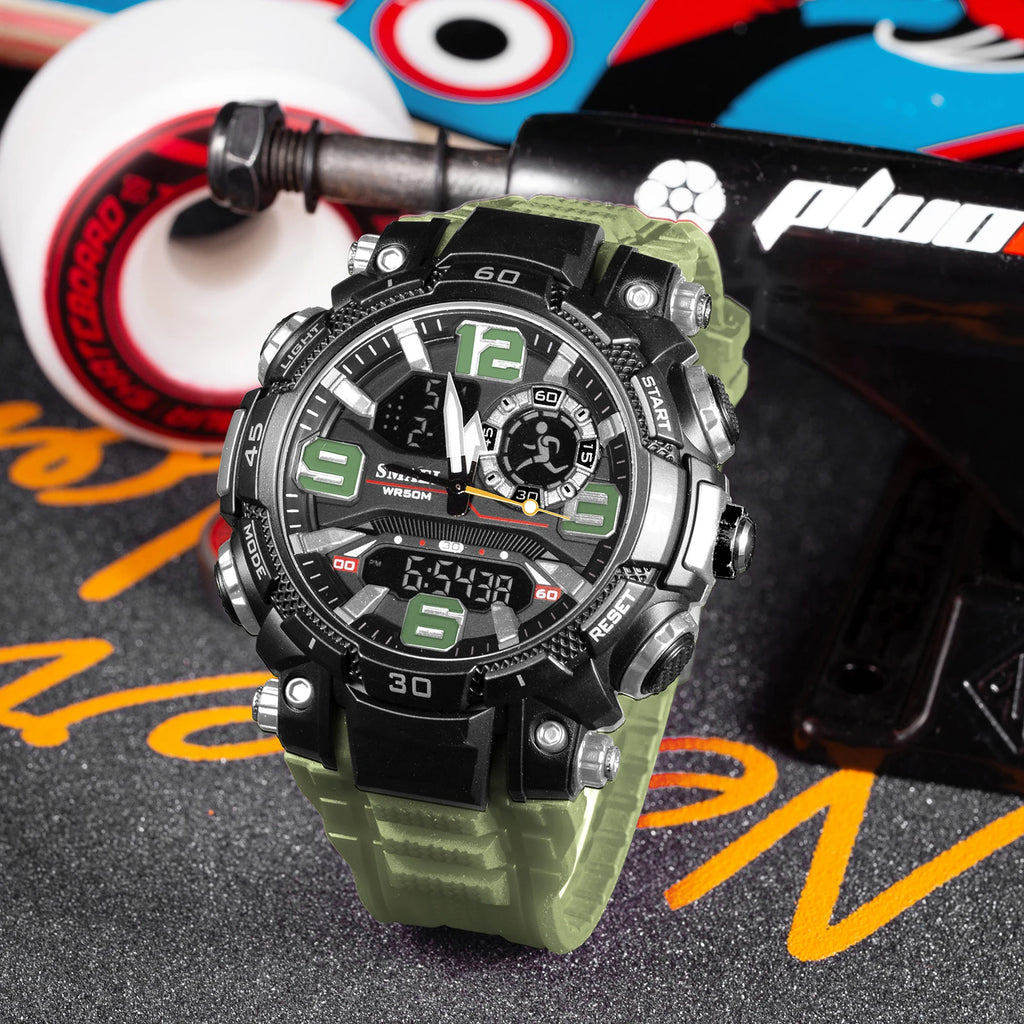 Quartz Watch For Men SMAEL Watch Waterproof Stopwatch LED Watches Male Clock 1921 Sport Watches Men Relogio Masculino Digital