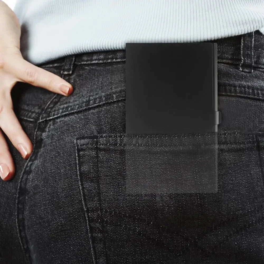 12 Slots Micro SD TF Card Holder Storage Case Ultra Slim Credit Card Size Lightweight Portable Black Memory Card Organizer