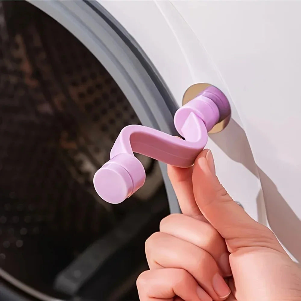 1pc laundry door safety lock - ventilated and anti mold, washing machine and bathtub protection clip, 0.79X3.94 inches