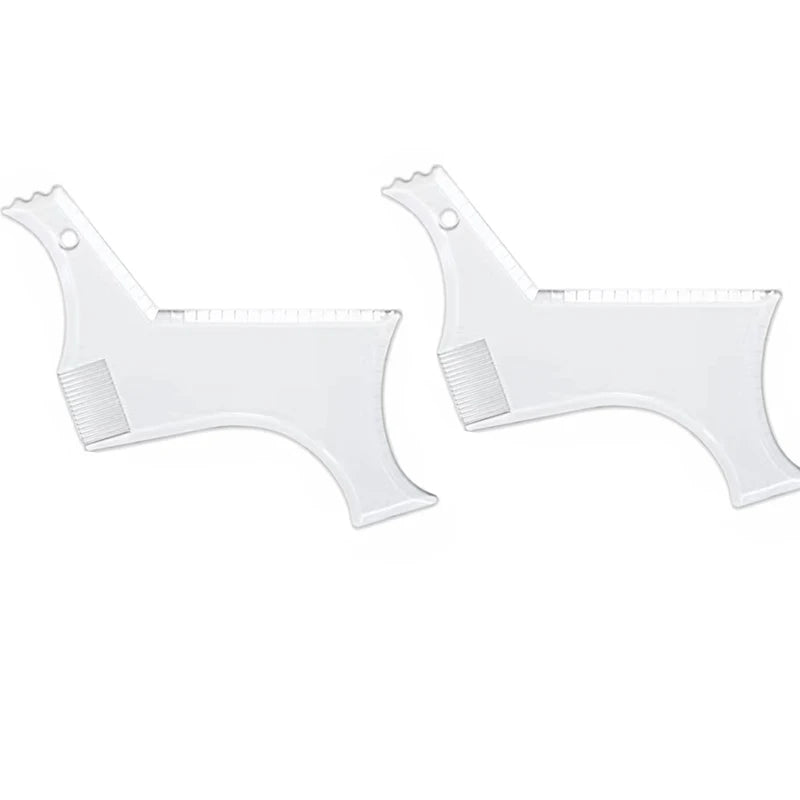 Men Beard Styling Template Stencil Beard Comb for Men Lightweight and Flexible Fits All-In-One Tool Beard Shaping Tool