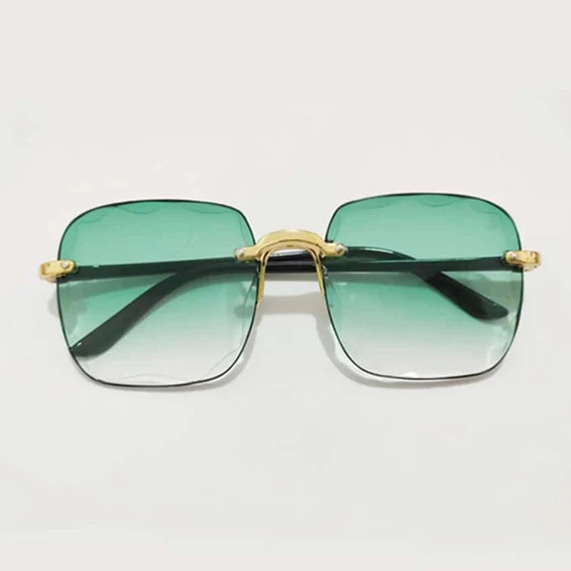 New Rimless Women's Sunglasses Fashion Gradient Lenses Sun Glasses Lady Vintage Pc Legs Classic Designer Shades Sunglasses