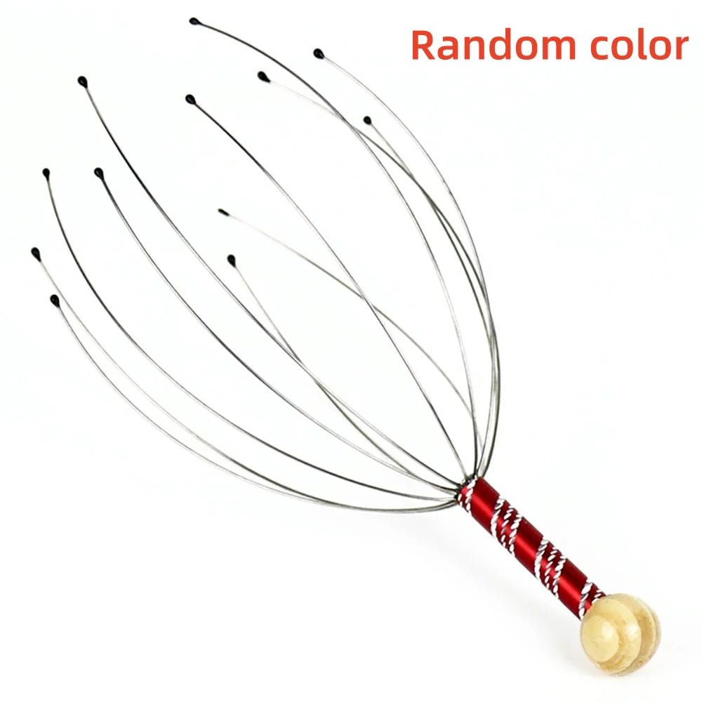 1/2pc Stainless Steel Head Massage Device Octopus Scalp Massager Relaxation Tool Head Scratcher Relieves Tension Stress Relief
