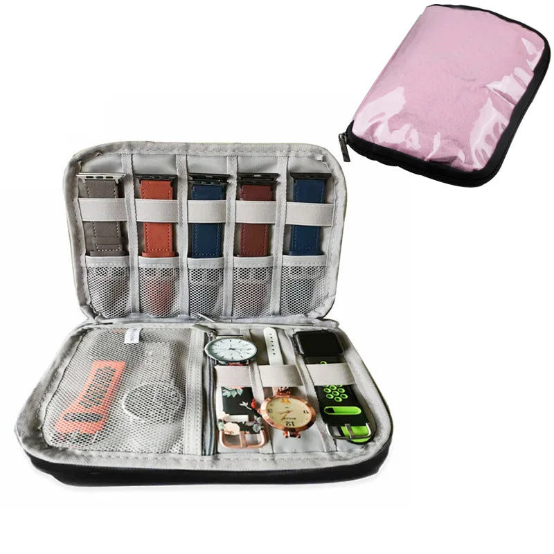 Waterproof Portable Box watch Holder Organizer Storage for Men Women smart watch boxes for Apple watch strap storage box watches
