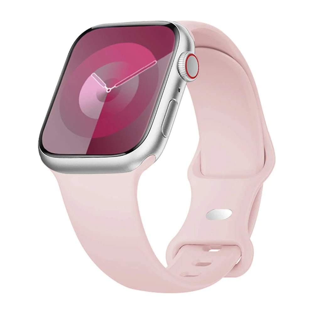 Strap for apple watch band 40mm 44mm 45mm 49mm 41mm 46mm 42mm silicone correas bracelet iwatch series 3 5 6 7 8 9 ultra 2 se 10
