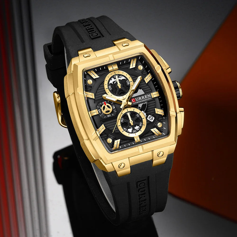 CURREN Men Casual Sport Military Quartz Calendar Wrist Watch for Man Business Leather Waterproof Male Clock Relogio Masculino