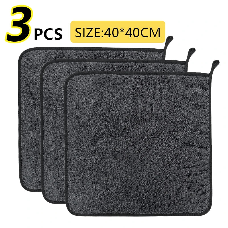 40*60/40cm Car Wash Towel 600GSM Microfiber Double-Sided Ultra Absorbent Car Wash Cloth Cleaning Drying Towel Washing Accessorie