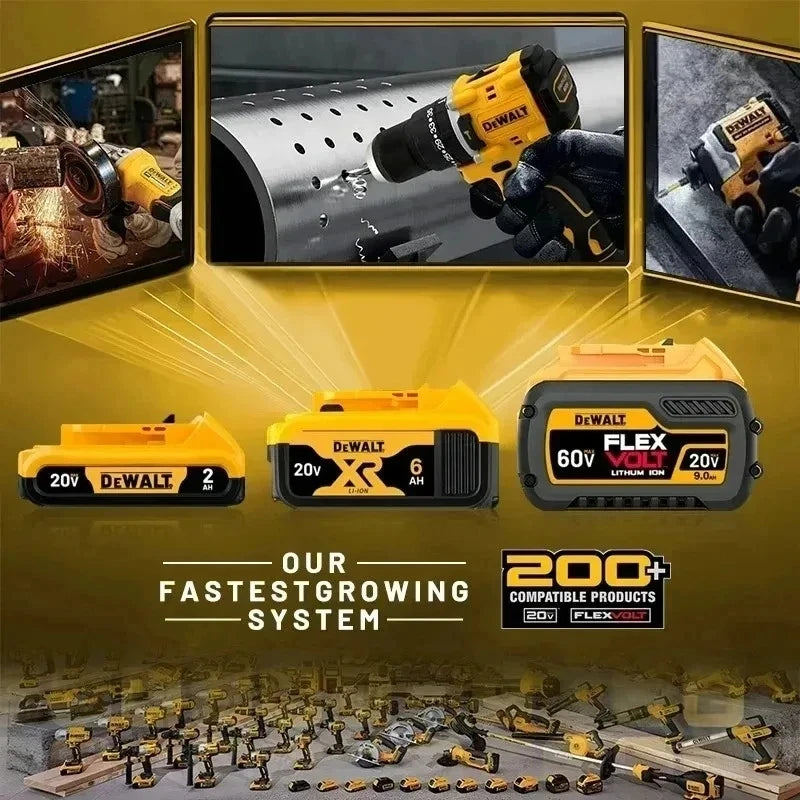 DeWalt Original 20V 60V 6Ah 9Ah MAX Battery Power Tool Replacement for DeWalt DCB184 DCB182 DCB205 DCB200 18Volt 20v Battery