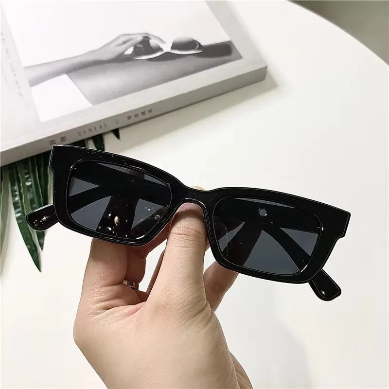 2024 New Women Rectangle Vintage Sunglasses Brand Designer Retro Points Sun Glasses Female Lady Eyeglass Cat Eye Driver Goggles