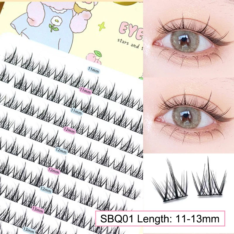 Sunflower Lashes Brown Manga False Eyelashes Natural Soft  Large Capacity Anime Eyelashes Douyin Wanghong Makeup Anime Eyelashes