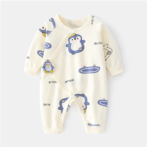 Cotton Newborn Baby Girl Boy Romper Print Infant Jumpsuit Casual New born Clothes For Girls Boys Spring Autumn Clothing New 0-6M
