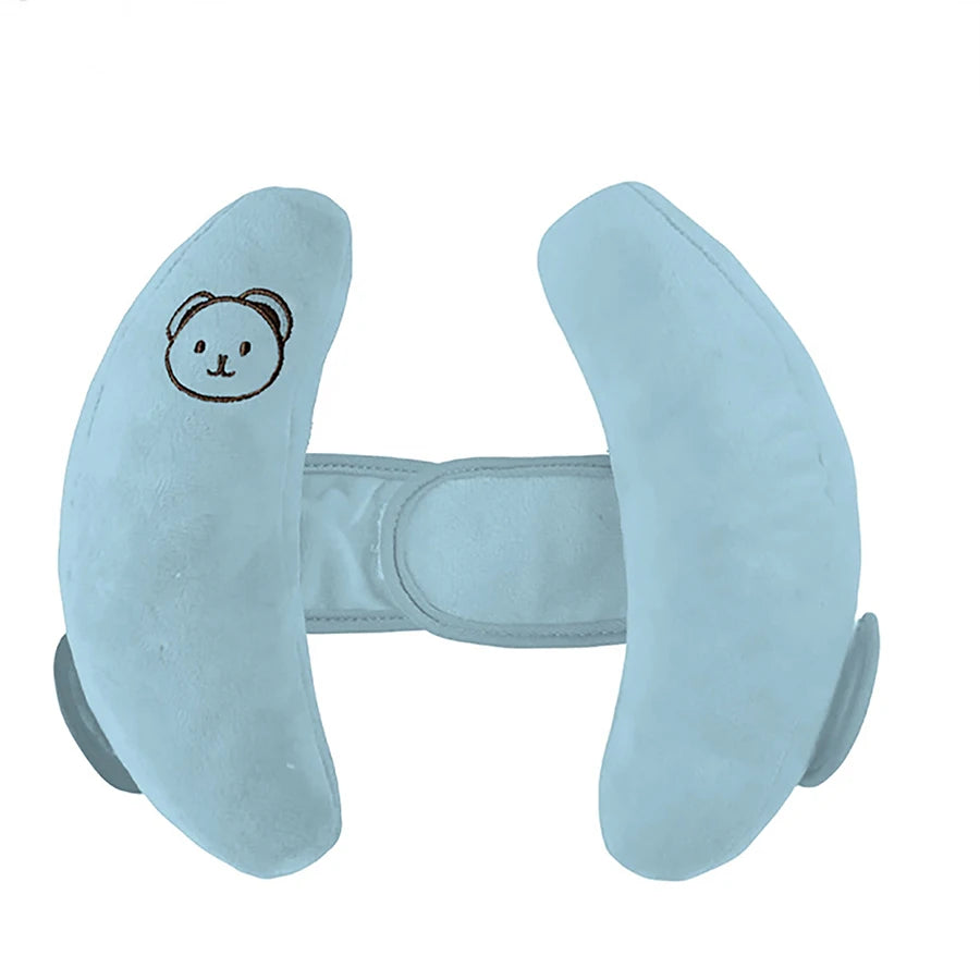 1Pc Car Seat Headrest Pillow. Baby H-Shaped Neck Pillow, Soft and Fluffy Head Support, Adjustable Velcro Design, Suitable for Car Seats, a Must-Have Item for Baby Strollers
