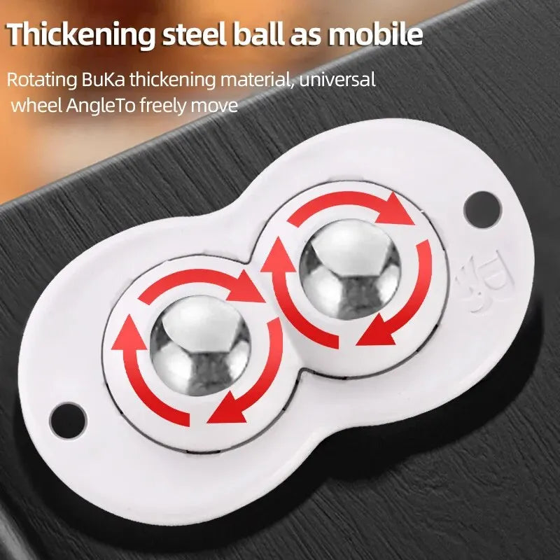4PCS Adhesive Non Perforated Universal Wheel Furniture Base Roller Ball Type Casters Handcart Silent Wheel