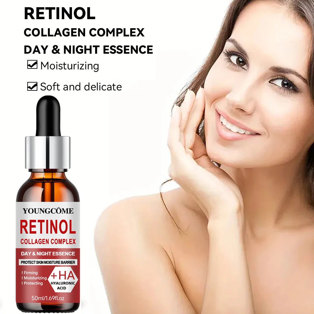 Retinol Day and Night Serum. Smooth Out Wrinkles. Deeply Moisturize the Skin Moisturizing Anti-Wrinkle Aging Shrinks Pores