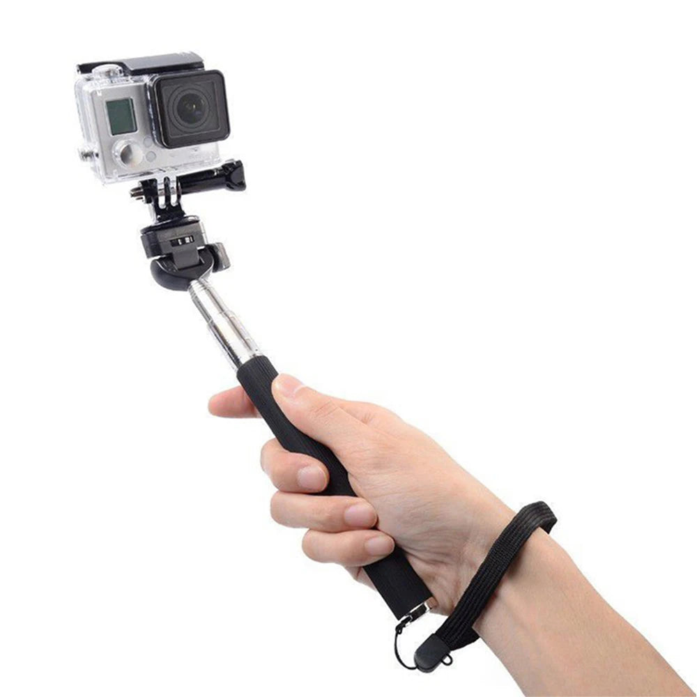 Aluminum Alloy Monopod Selfie Stick Hand Grip Pole for GoPro Hero 13 12 11 10 9 8 7 Insta360 SJCAM AKASO DJI OSMO Action Camera