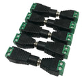 5pairs DC 12V Female And Male Connectors 5.5x2.1mm Power Plug Adapter Jacks Sockets For Signal Color LED Strip Light CCTV Camera