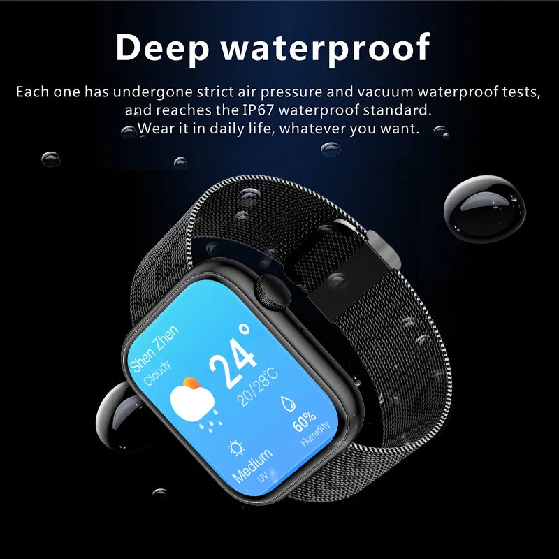 LIGE New Women Smart Watch 1.85 Full Touch Bluetooth Call Smart Wristwatch Body Temperature Watch Sports Bracelet Men Smartwatch