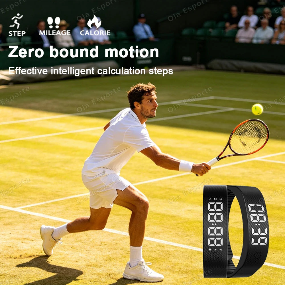 Vibrating Alarm Clock Watch Heavy Sleepers Silent Wake-Up Smart Bracelet Men Women Adjustable Wearable Vibration Wrist Band HW12