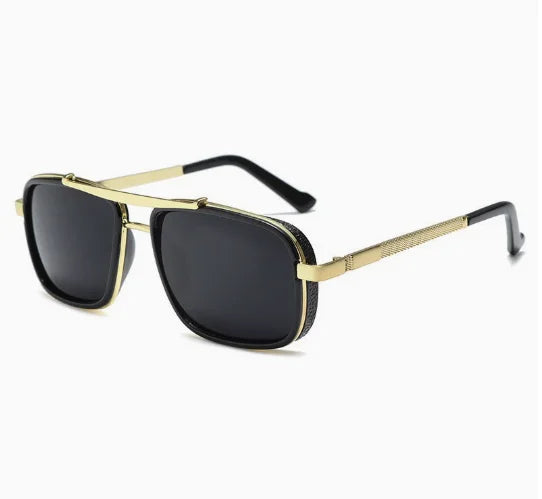 Polarized Punk Sunglasses Men Vintage Fashion Steampunk Square Sun Glasses Male Driving Googles Summer Travelling Shades UV400