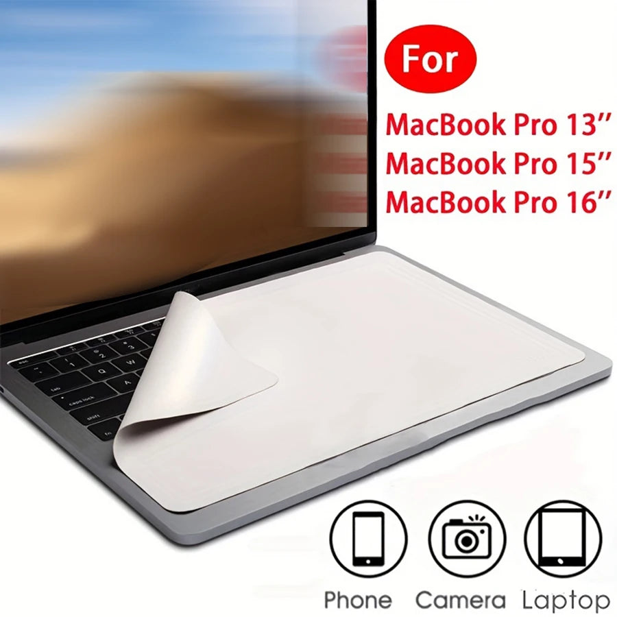 1pc Microfiber Dustproof Screen Cleaning Cloth & Notebook Keyboard Blanket Cover Laptop Protective Film Screen Cleaner Kit for M