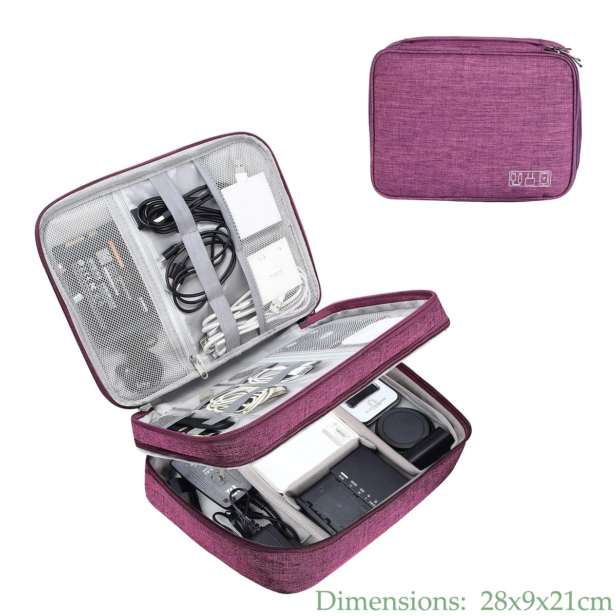 Portable Travel Cable Organizer Case Cable Storage Bag Waterproof Digital Electronic Accessories Organizer for USB Charger Plug