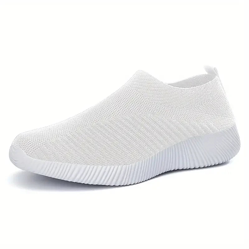 EOFK Women's Mesh Breathable Loafers Sneakers Solid Color Front Summer Walking Casual Shoes