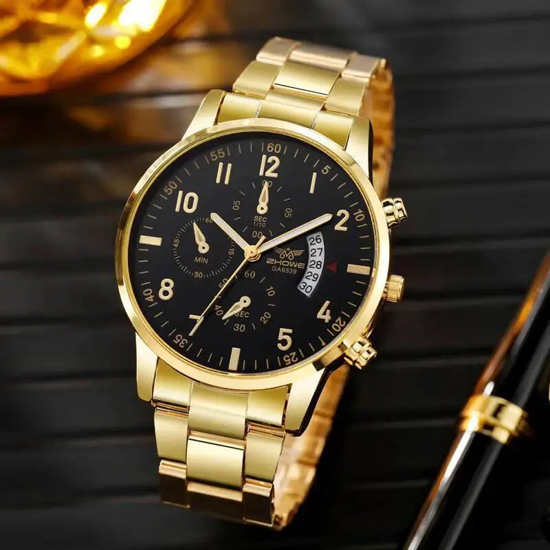 Luxury Men Business Watches Fashion Calendar Quartz Watch Male's Clock Reloj Hombre