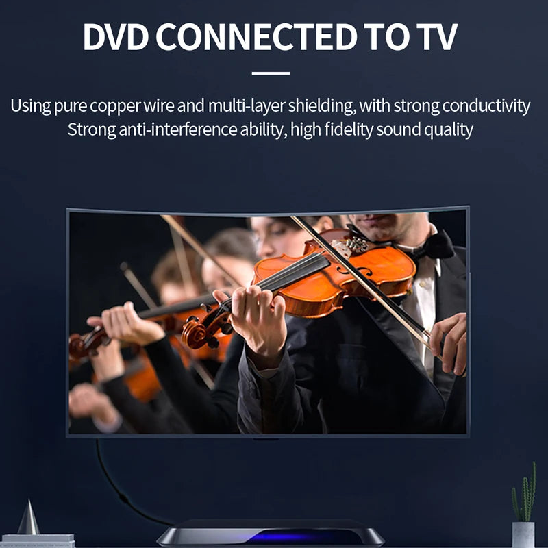 HiFi Digital Audio Coaxial Cable 75Ω Hi-End Stereo Audio Rca to Rca Male SPDIF Coaxial Cable for DVD Projector TV Speaker