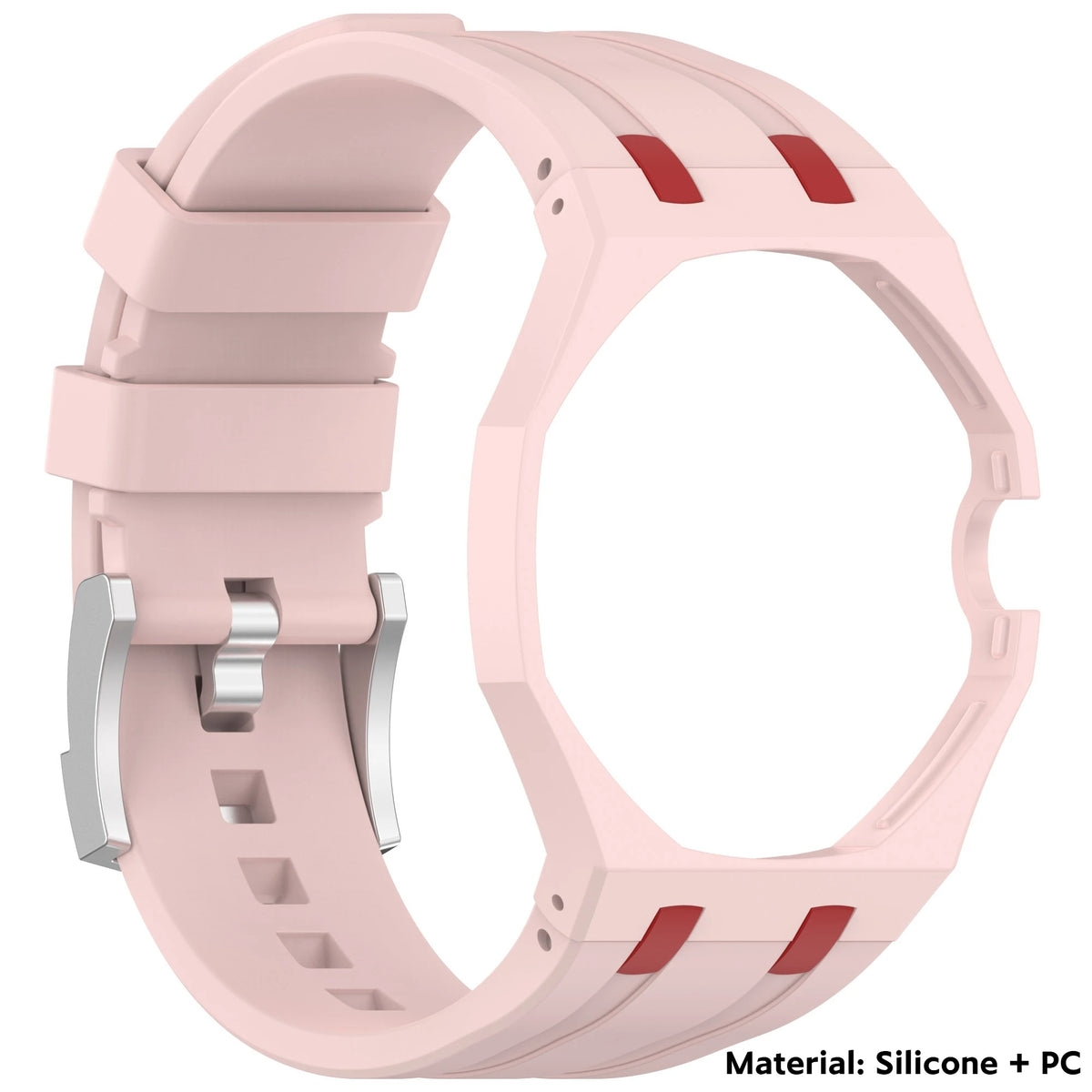 2 IN 1 PC Mod Kit Case Frame +Strap for Swatch AP Royal Pop Modification Integrated Silicone Matte Cover Bumper Band Accessories