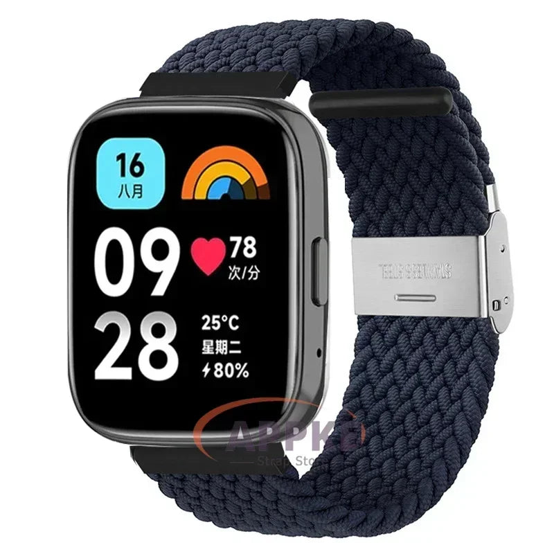 Elastic Braided Strap For Redmi Watch 5/3 Active Watchband Nylon Adjustable Quick Release Bracelet For Redmi Watch 3/5 Lite