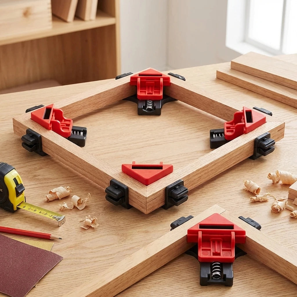90 Degrees Right Angle Clamp DIY Woodworking Hand Tools Picture Frame & Glass Holder Corner Clamp for Home Improvement