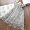 Bear Leader Girls Clothes 2025 Girl Dress New Fashion Princess Clohtings Sweet Flower Embroidery Mesh Dress For 2-6 Years