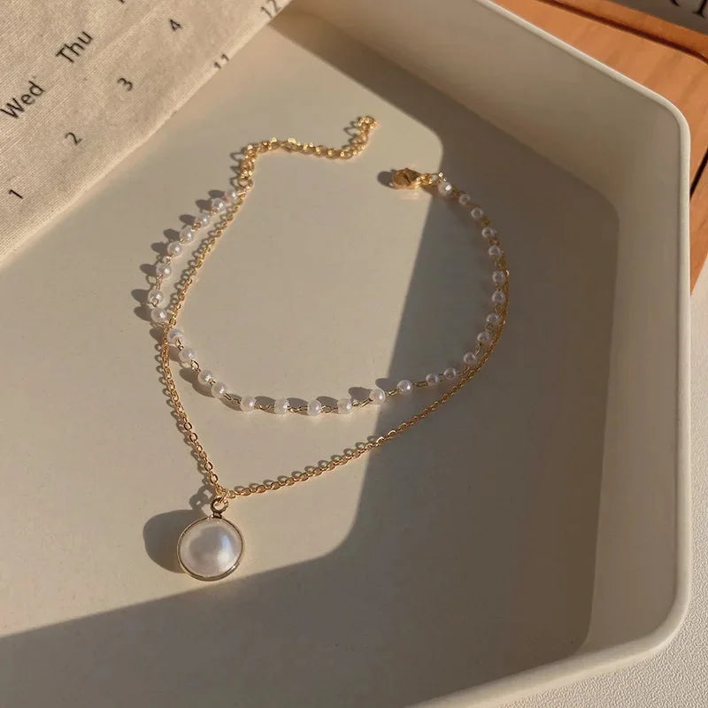 Big Heart Charm Hallowout Star Fire Ball Bracelet For Women Imitation Pearl Cute Charm Lock Closure Ins Women Bracelet Jewelry