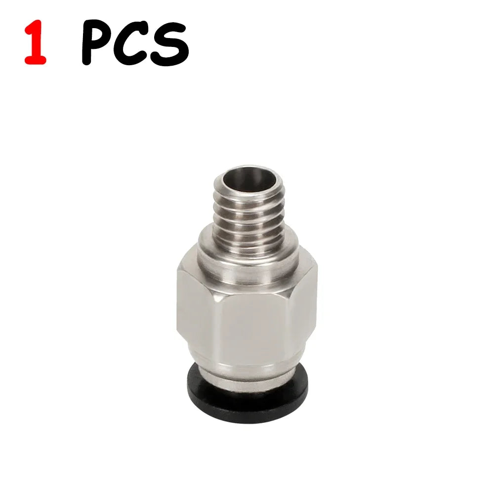 1-10pcs 3d Printer Accessories PC4-M6 Male Straight Pneumatic PTFE Tube Push in Quick Fitting Connector