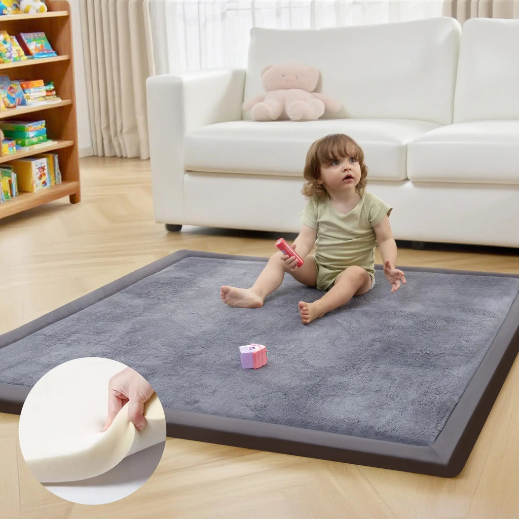 Large 2cm Thick Baby Play Mat Tatami Style Non-Slip Carpet for Living Room Kids Baby Crawling Bedroom Floor Mats Soft Area Rug