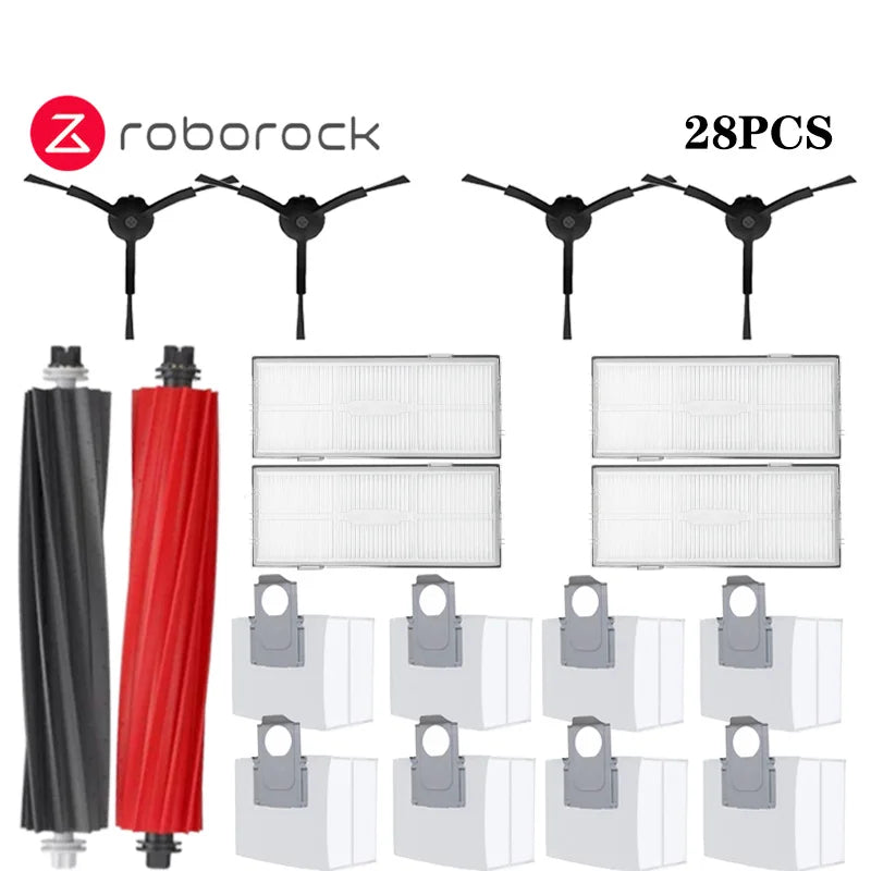 Roborock S8 Pro Ultra S8+ Robot Vacuum Spare Parts Main Side Brushes Mop Cloths HEPA Filters Dust Bags Accessories