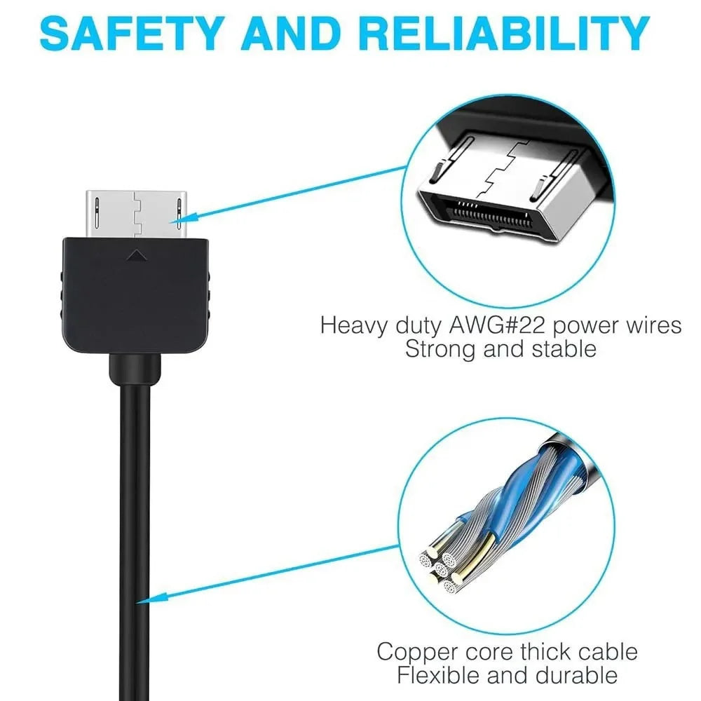 2 in 1 USB Charging Cable 1M Game Machine Charger Cable Transfer Adapter Wire Data Charging Data Cord For Playstation Vita 1000