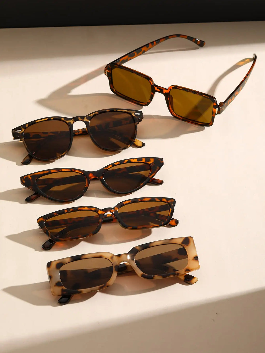 5PCS Unisex Geometric Fashion Subglasses For Cool Outdoor Travel Daily Life
