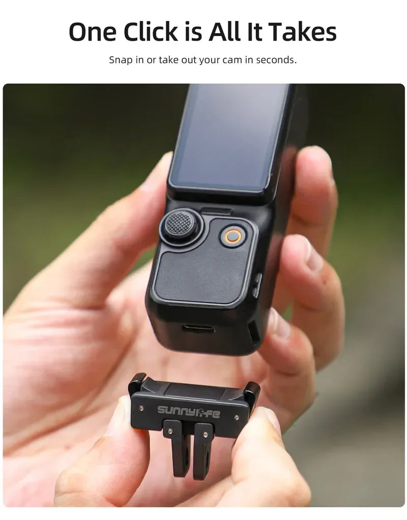Quick Release Mount Adapter For DJI OSMO Pocket 4 3 Camera Foldable Extension Bracket Tripod Adapter with 1/4" Screw Hole