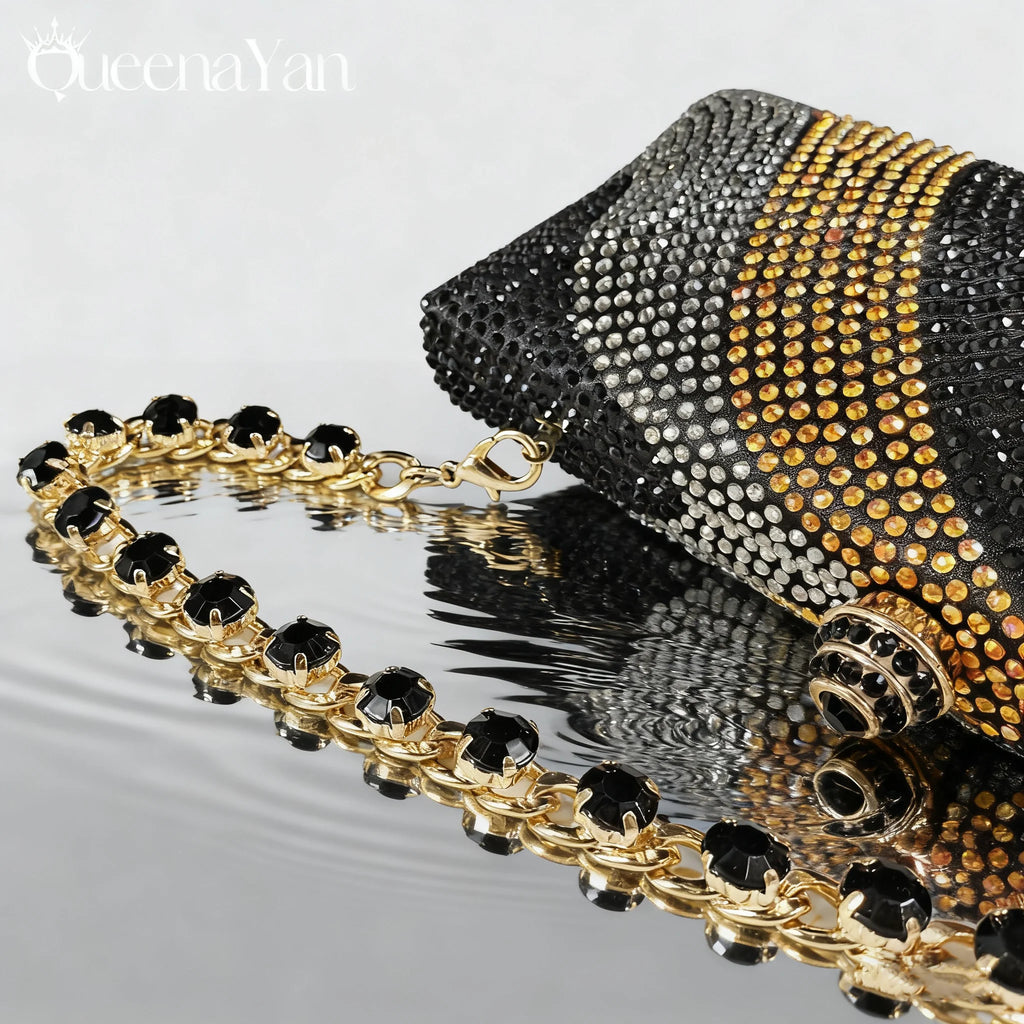 Festive Elegance Spot Goods Dazzling Heels and Chic Long Bag Clutch Perfect Combination Of Shoes And Bag for Special Occasions