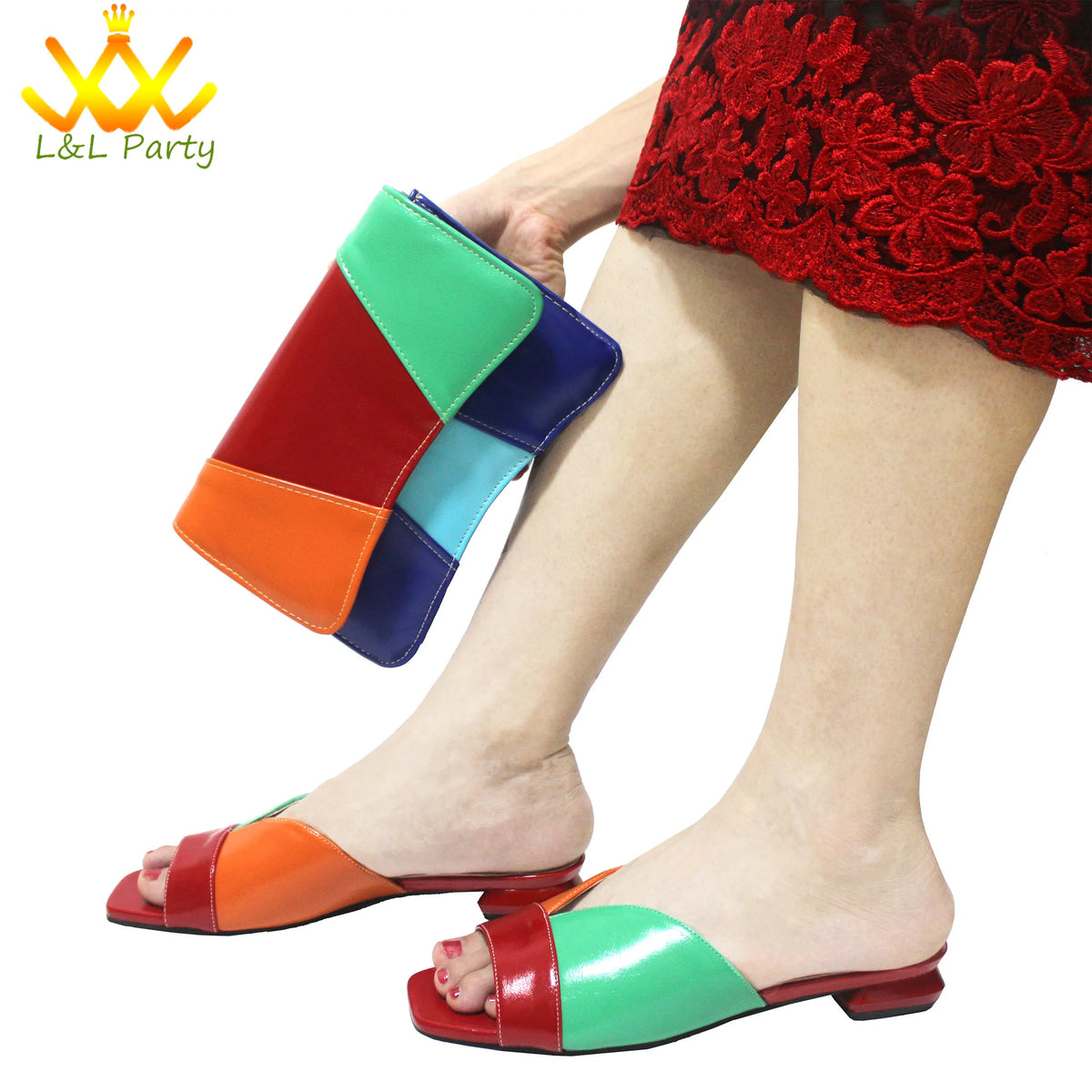 2024 Summer New Fashion Italian Women Shoes and Bag Set in Dark Purple Color Mature Style Comfortable Heels for Wedding
