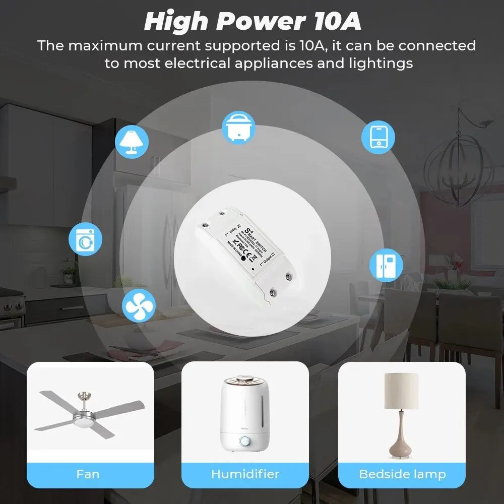 WIFI Switch Smart Home Automation Relay Module Work With Tuya appAlexa Timing Switch Smartlife APP Wireless Remote Control Relay