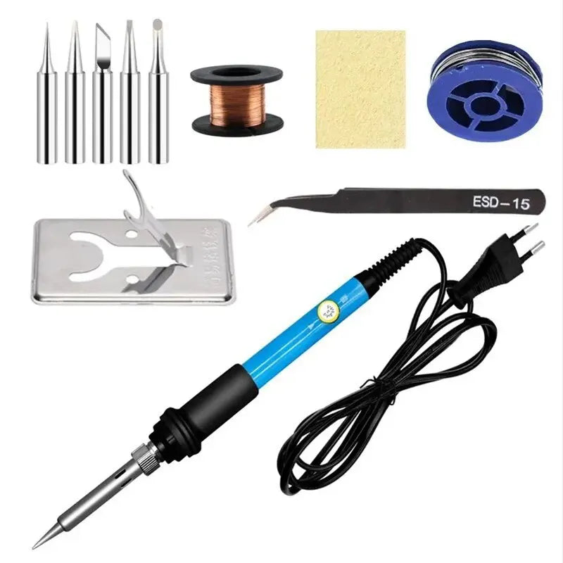 Multi-Kit Option Adjustable Temperature Electric Soldering Iron 60W Electric Soldering Iron Set Welding Solder Repair Tool