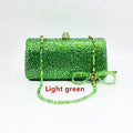 XIYUAN Orange Crystal Evening Clutch Bag Glittering Diamond Crossbody Purse Wedding Bridal Handbag Gorgeous Stones Party Purses