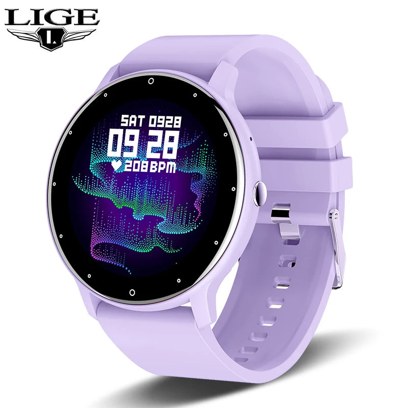 LIGE 2026 New Full Touch Screen Smart Watch IP68 Waterproof Sport Fitness Tracker Bluetooth Call Smartwatch for Men Women