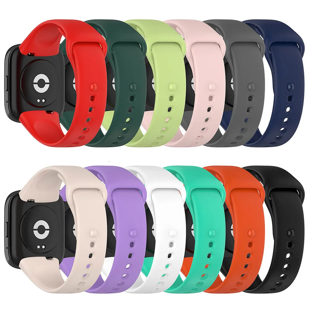 Silicone Strap For Redmi Watch 3 Active/Lite Smart Watch Band + Protective Case Shell