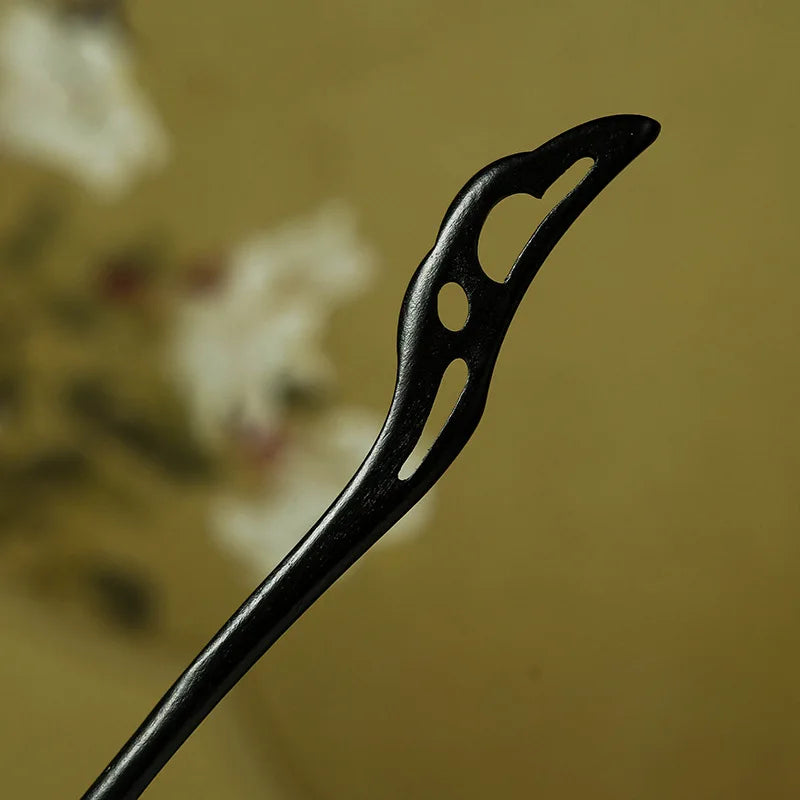 Antique Style Imitation Ebony Hairpin Plain Hairpin Simple Style Retro Hanfu Qipao Accessories for Women