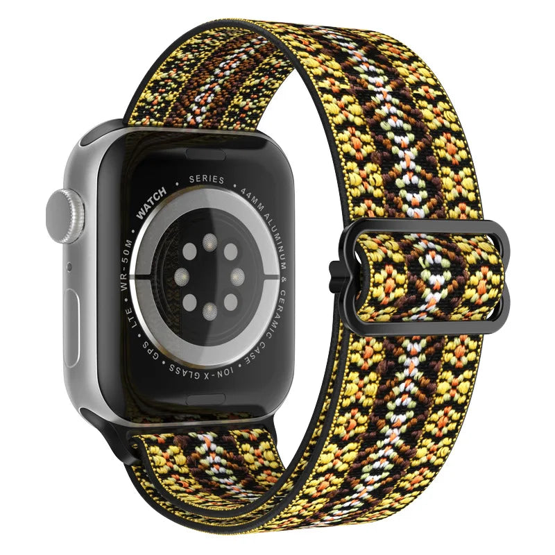 Scrunchie Strap for Apple watch Ultra 49mm band 45mm 44/46mm 41mm Adjustable Nylon Loop bracelet iWatch serie se 6 7 8 9 10 11